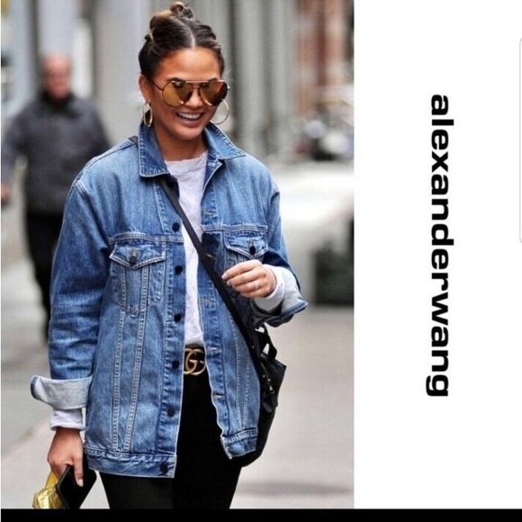 NWOT Alexander Wang Daze Oversized Trucket Relax Denim Jacket, Unisex, size M - Picture 3 of 9